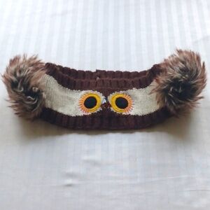 Claire's owl knit earmuffs headband winter wrap pompoms outdoor ski snow warm